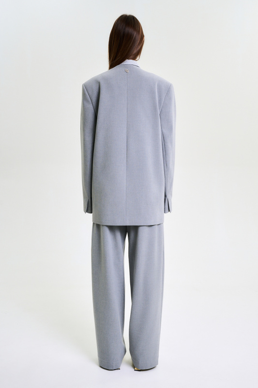 Пиджак без лацканов GREY